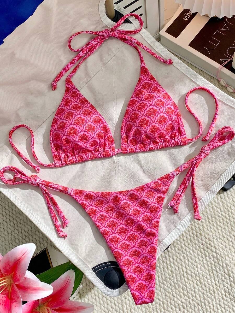 Ženski Bikini Set sa Halter Krojem i Dekoracijom od Kristala