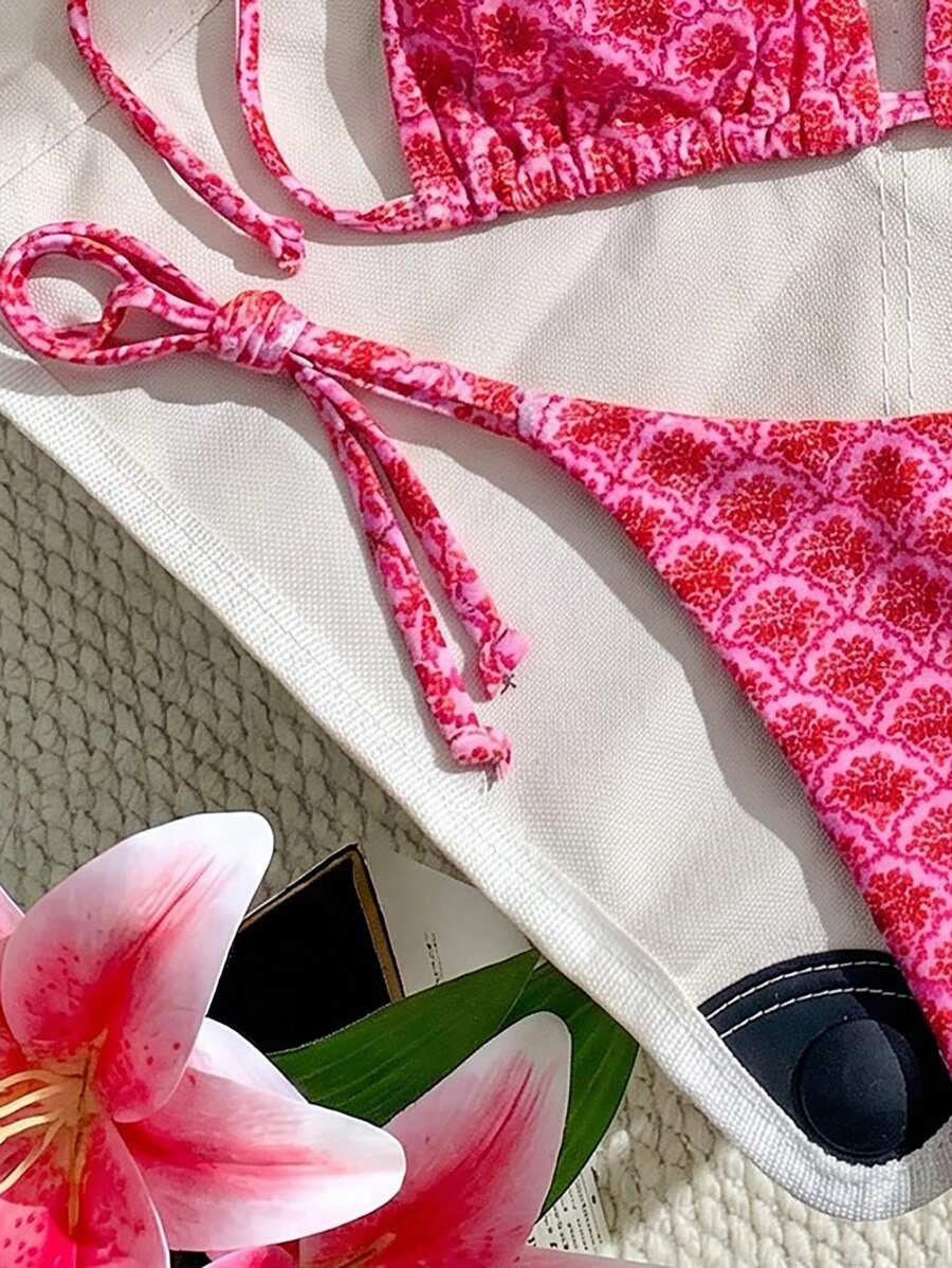 Ženski Bikini Set sa Halter Krojem i Dekoracijom od Kristala