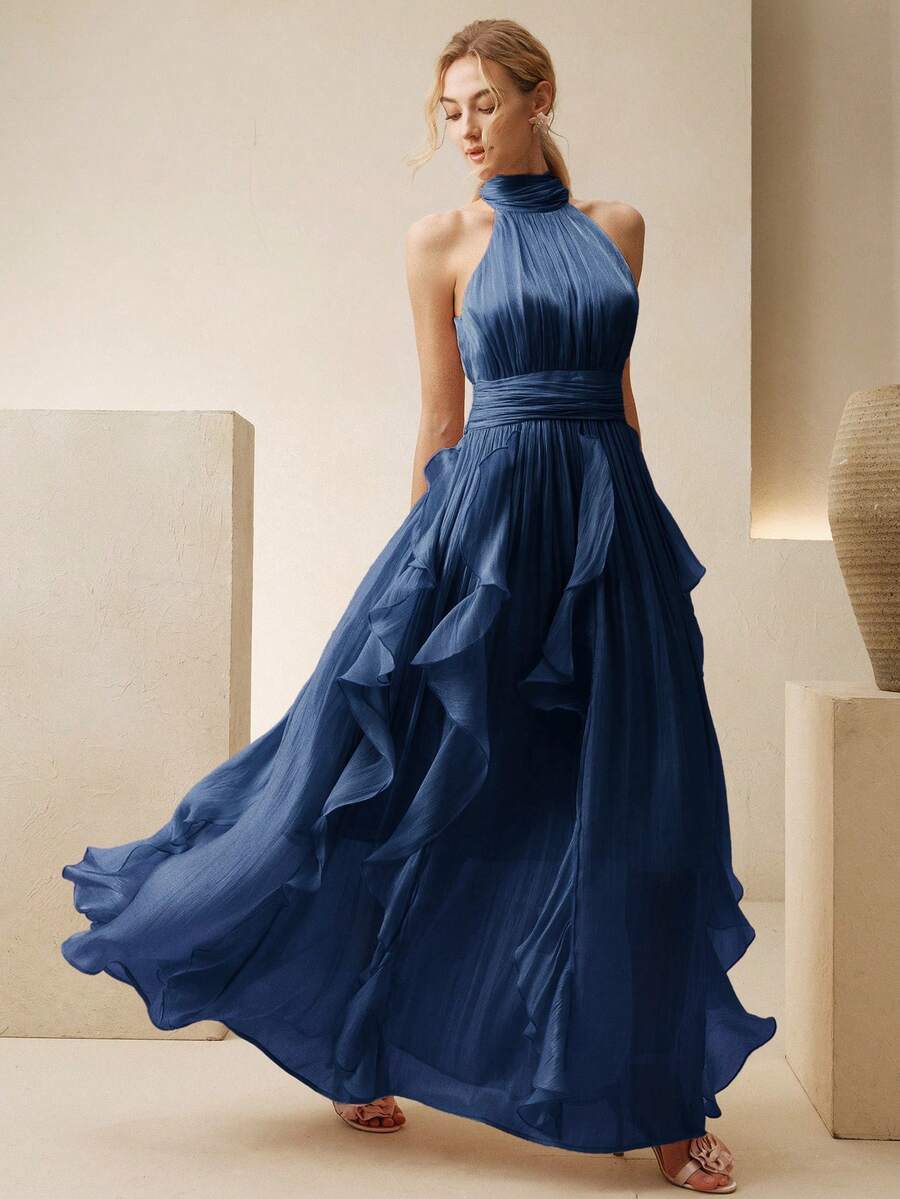 Ženska elegantna haljina bez rukava