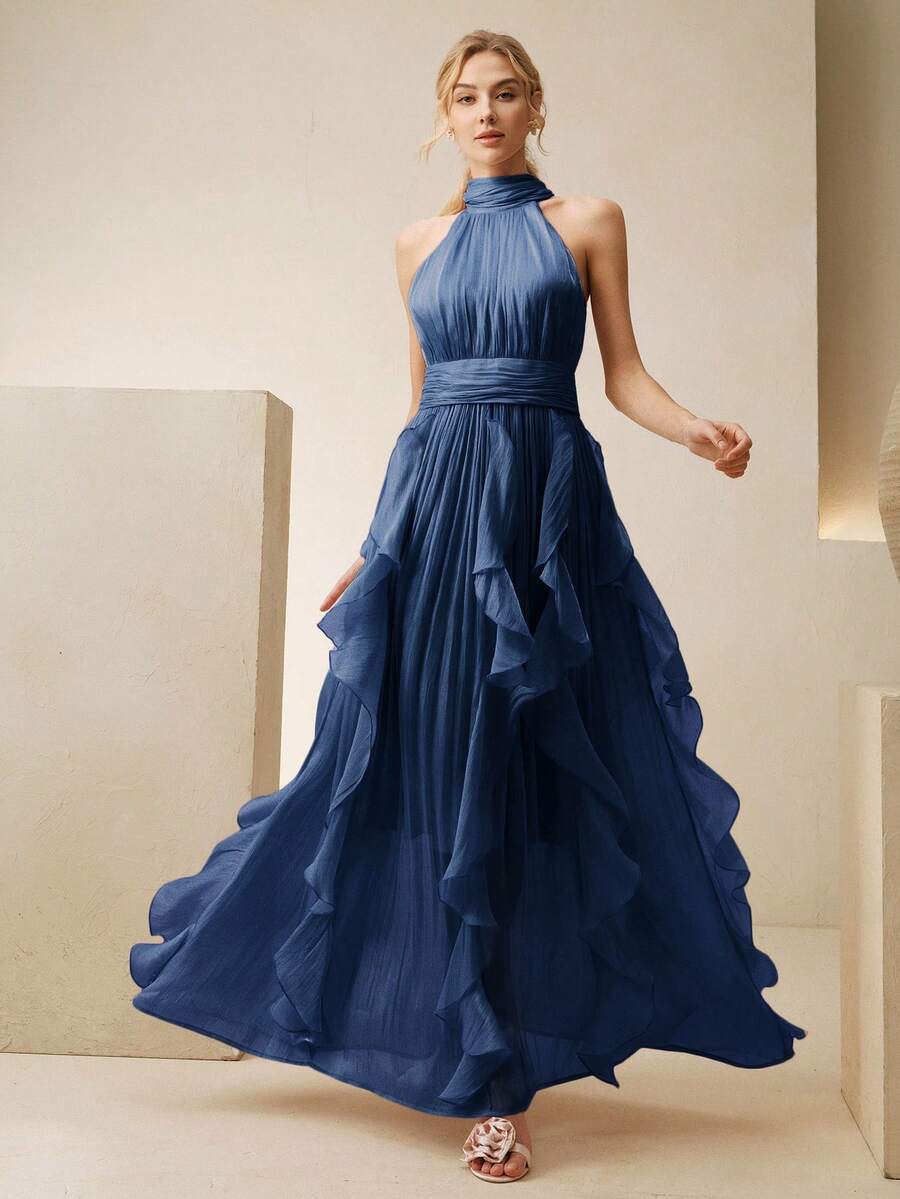 Ženska elegantna haljina bez rukava