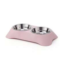 1pc Customized Personalized Pet Bowl, With Dual Functions Of Feeding And Drinking, Neck Protection Design, Suitable For Feeding Cats, Dogs And Other Pets, Stainless Steel Dual Pet Bowl With Anti Slip Base, Pet (Dog/Cat) Birthday And Anniversary Gifts
