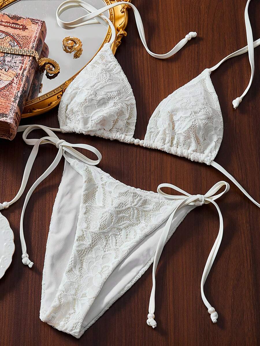 Ženski Bikini Set sa Halter Krojem i Dekoracijom od Kristala
