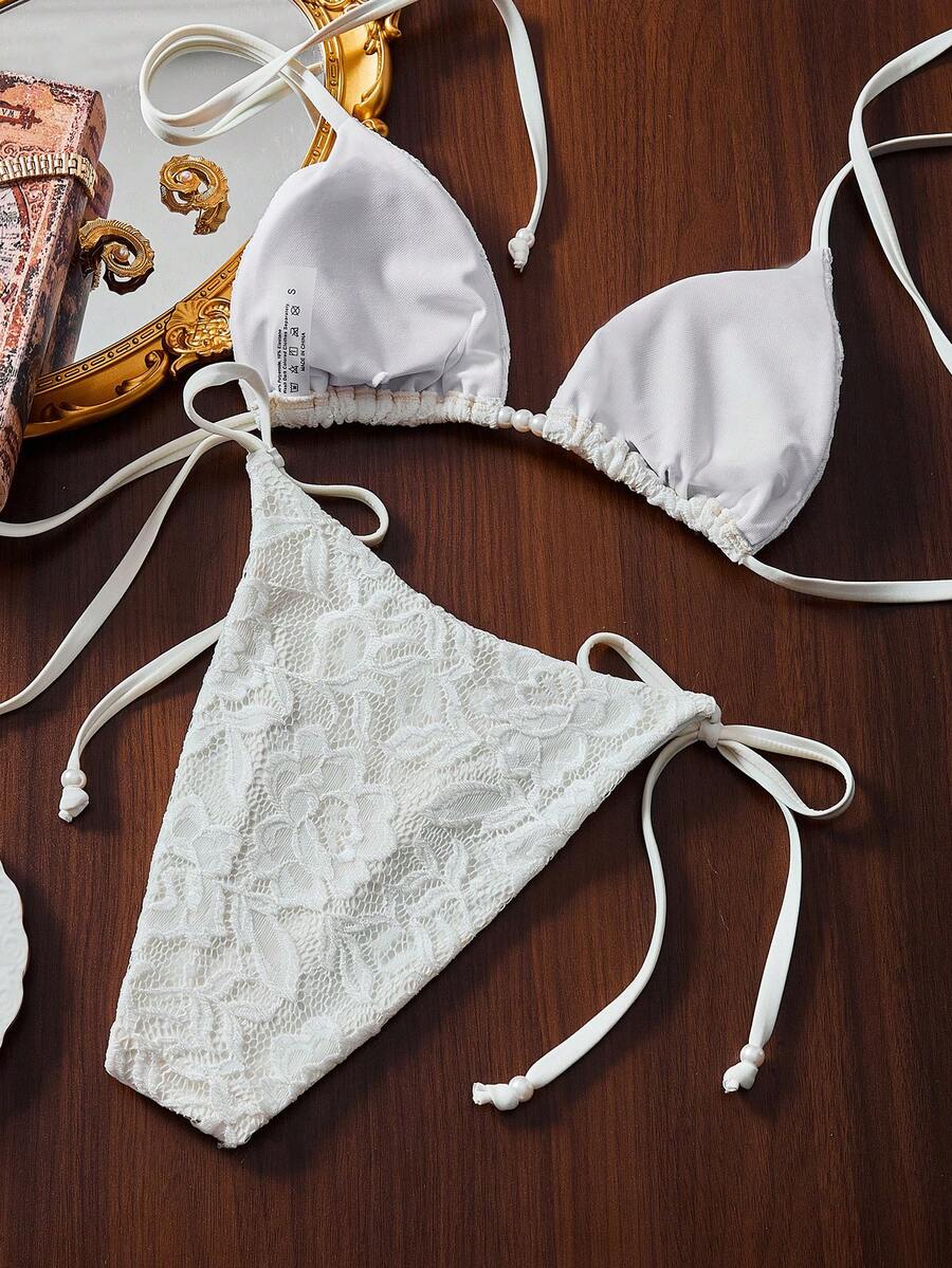 Ženski Bikini Set sa Halter Krojem i Dekoracijom od Kristala