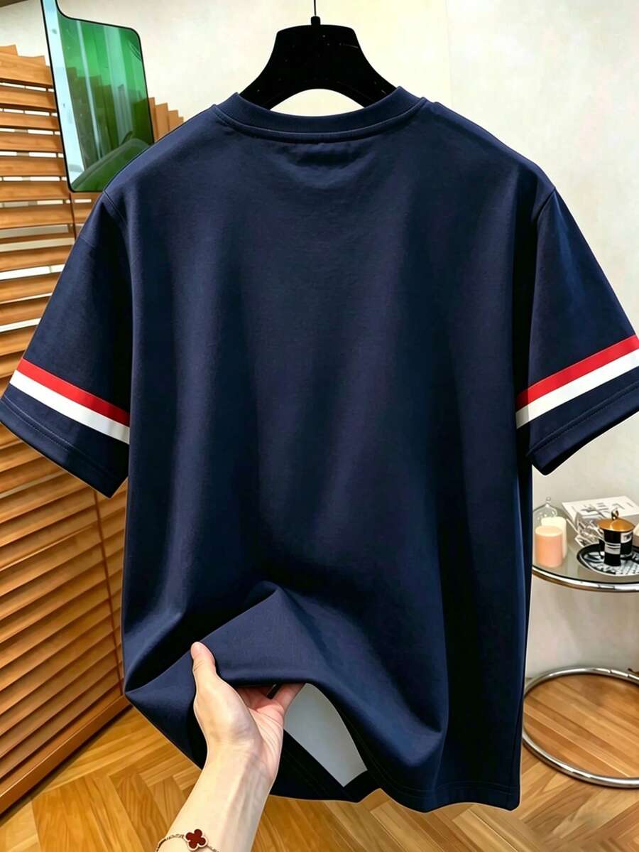 Muška ležerna streetwear majica kratkih rukava sa okruglim izrezom