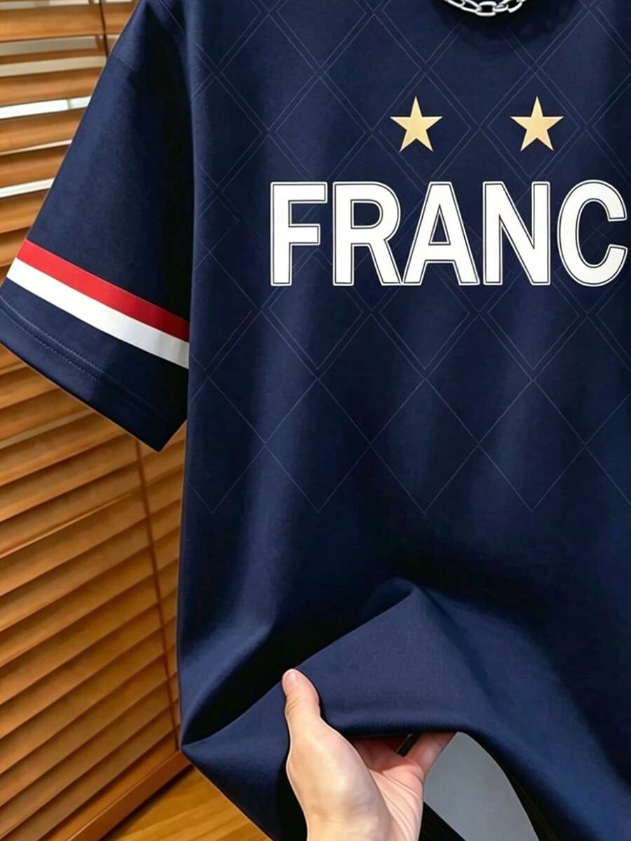 Muška ležerna streetwear majica kratkih rukava sa okruglim izrezom