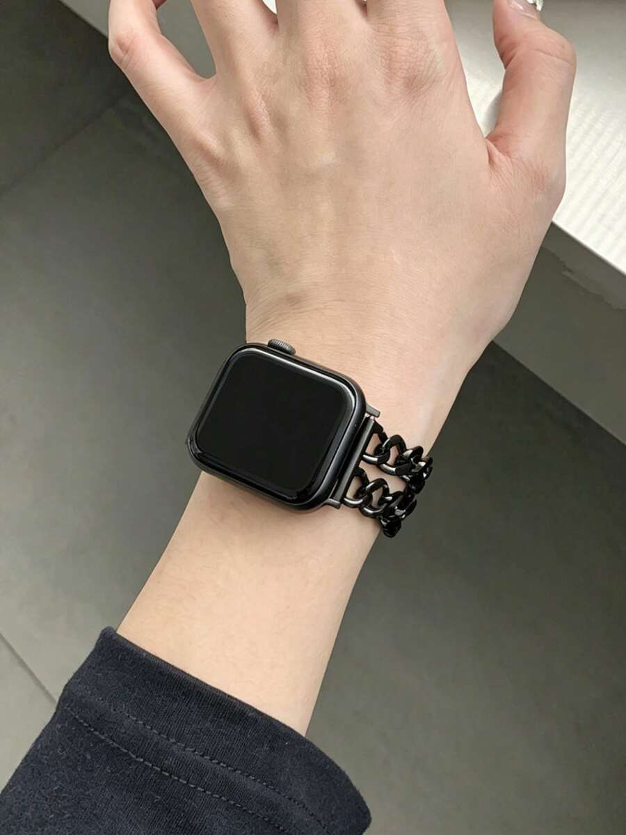 Ženska narukvica za sat od nerđajućeg čelika i kože, kompatibilna sa Apple Watch 42mm, 38mm, 40mm, 41mm, 44mm, 45mm, 46mm, 49mm