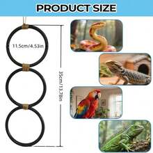 1pc Climbing Ring For Reptiles - Climbing Rope Ladder Toy, Hanging Exercise Perch, Enrichment Toy For Corn Snakes, Climbing Accessory For Snakes, Lizards, Chameleons, Geckos, And Parrots, Hideaway For Reptile Owners And Enthusiasts, Independence Day/Birthday Gift