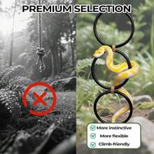 1pc Climbing Ring For Reptiles - Climbing Rope Ladder Toy, Hanging Exercise Perch, Enrichment Toy For Corn Snakes, Climbing Accessory For Snakes, Lizards, Chameleons, Geckos, And Parrots, Hideaway For Reptile Owners And Enthusiasts, Independence Day/Birthday Gift