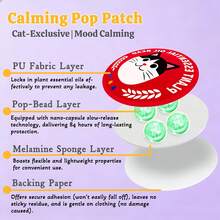 Pop Patch For Cat Calming Diffuser, Cat Anxiety Relief Stress Reduction, Cat Calming Pheromones Help Anxiety, Enhanced Calming, Cat Calming Patches For Travel, Car & Home Use
