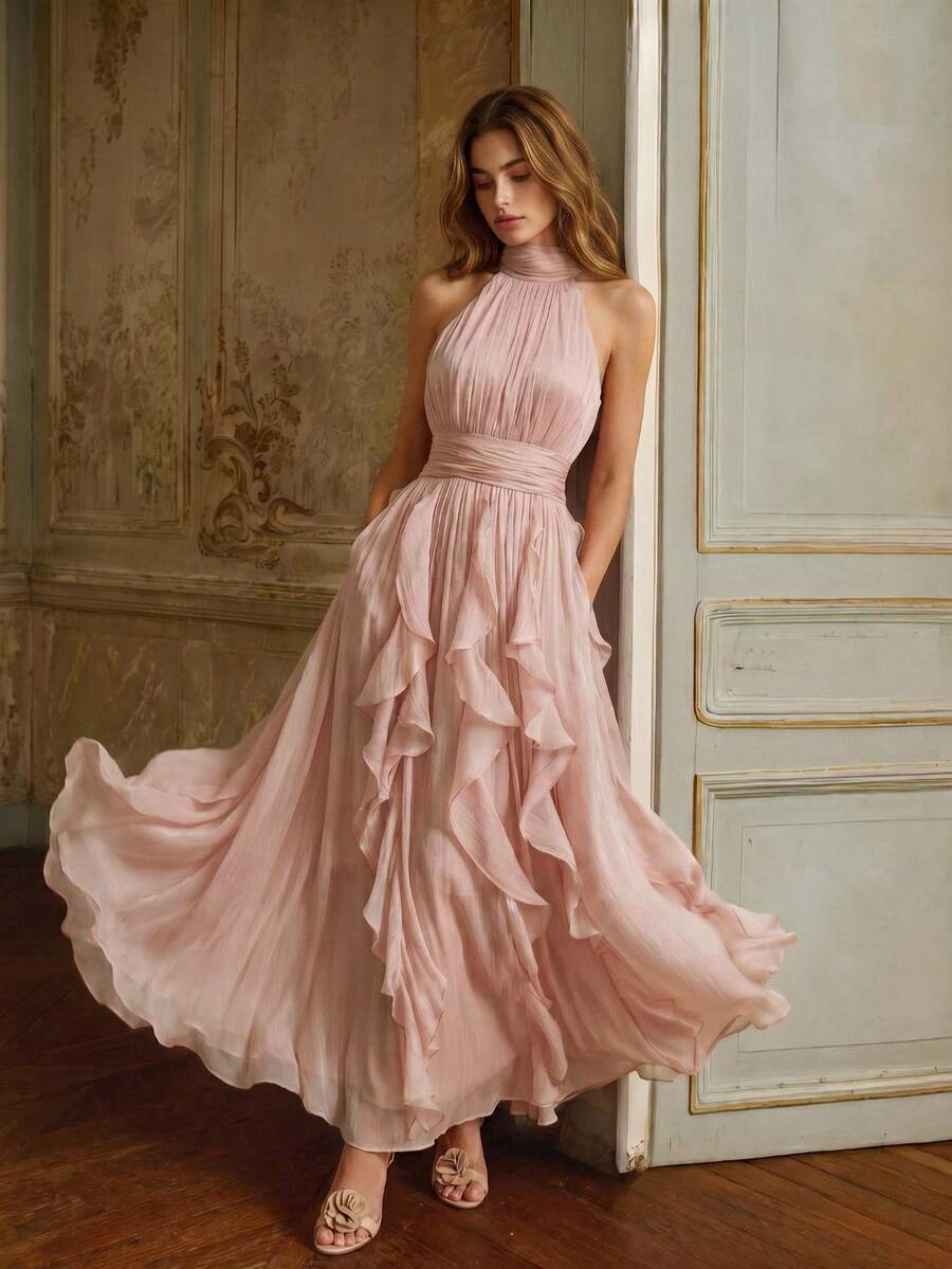 Ženska elegantna haljina bez rukava
