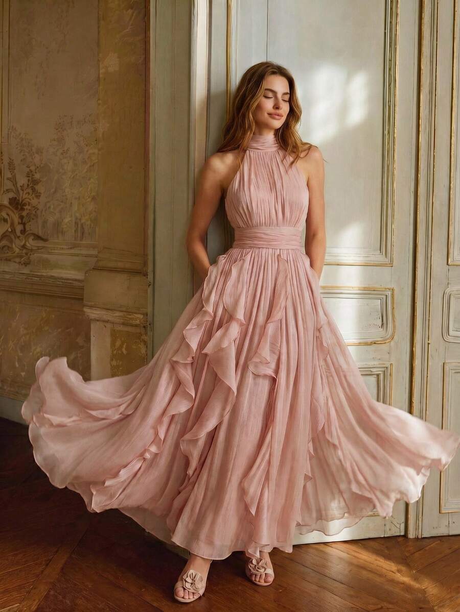 Ženska elegantna haljina bez rukava
