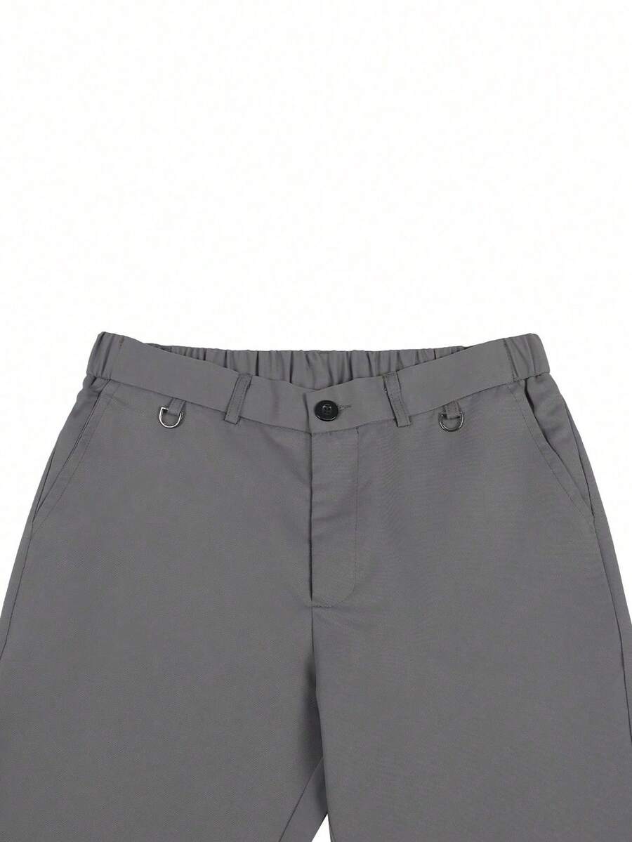 Muške formalne pantalone jednobojne sa kosim džepovima, bez kaiša