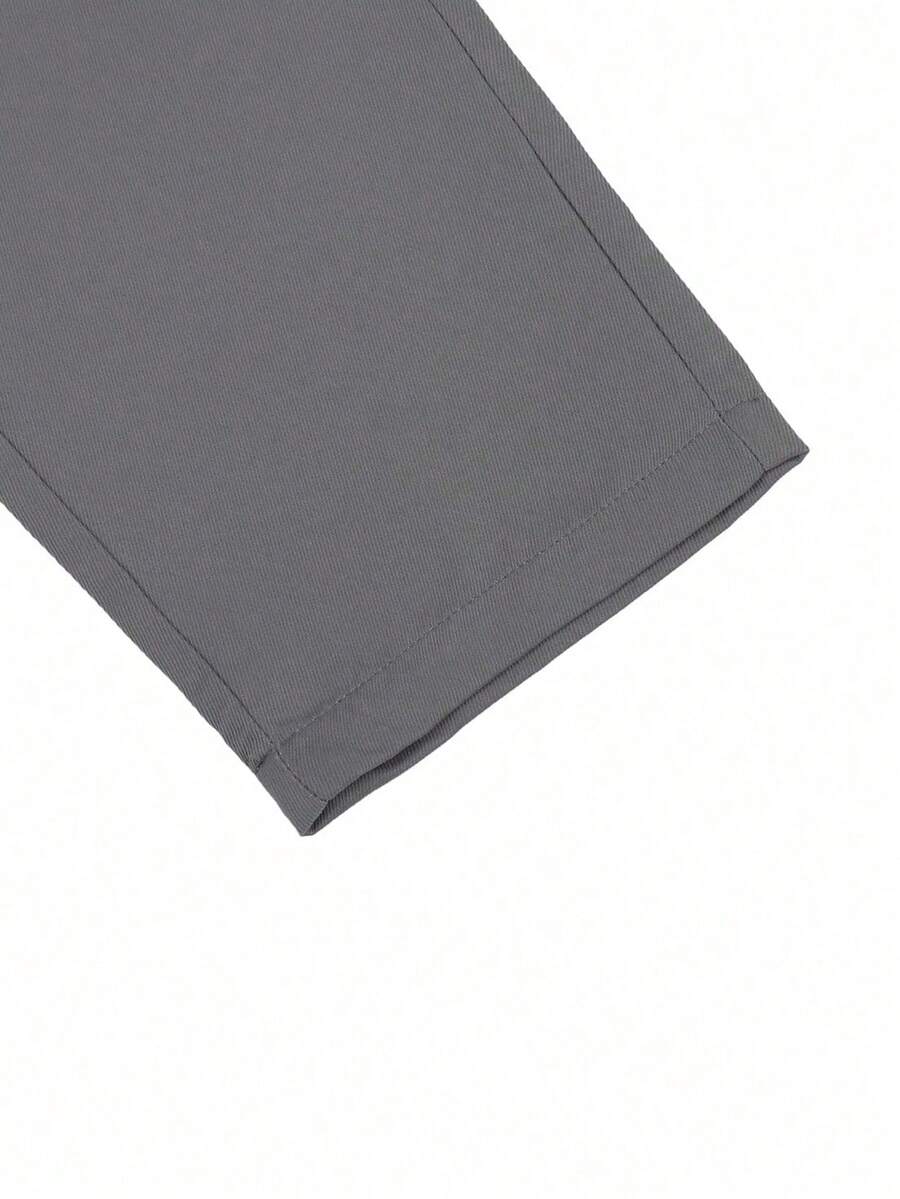 Muške formalne pantalone jednobojne sa kosim džepovima, bez kaiša