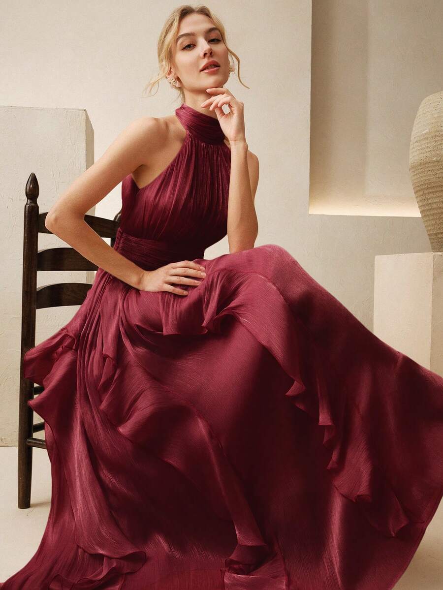Ženska elegantna haljina bez rukava