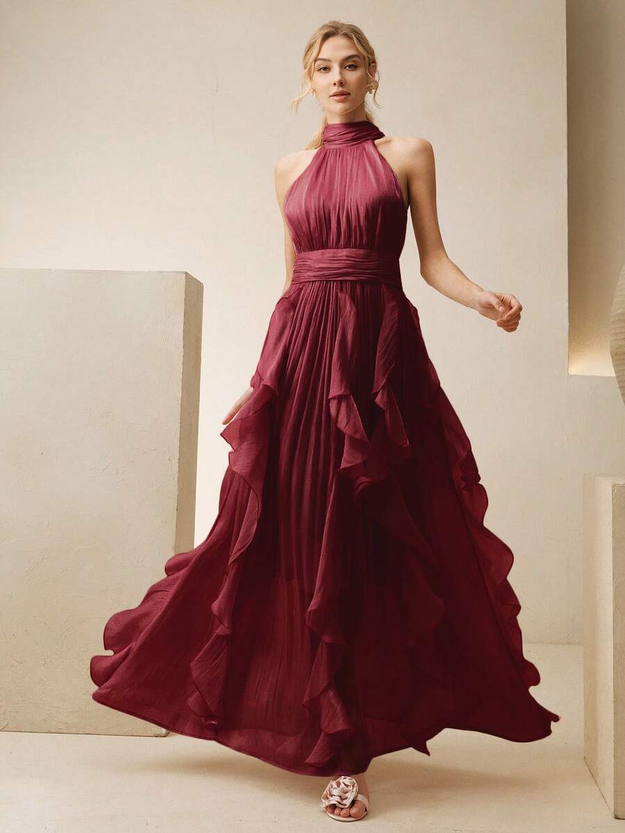 Ženska elegantna haljina bez rukava