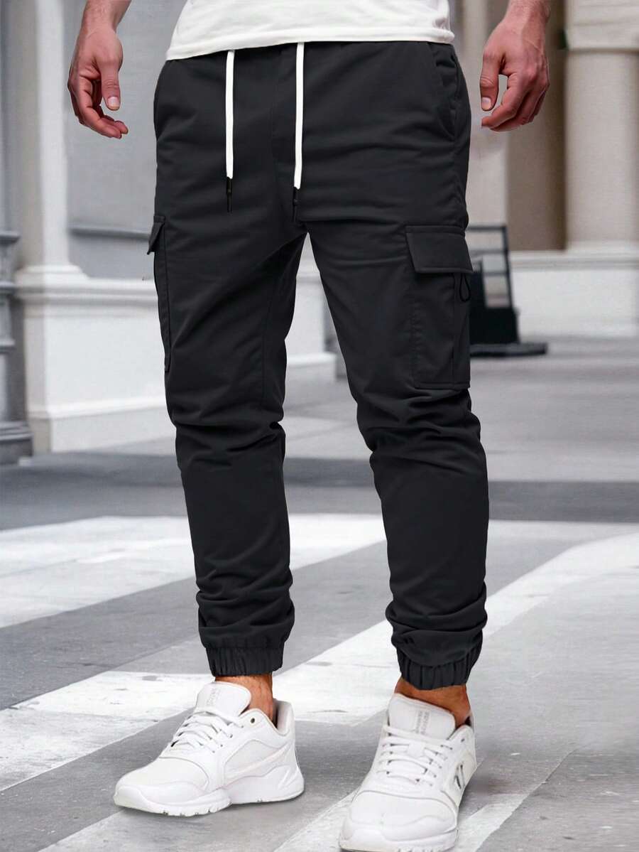 Muške ležerne cargo pantalone sa više džepova
