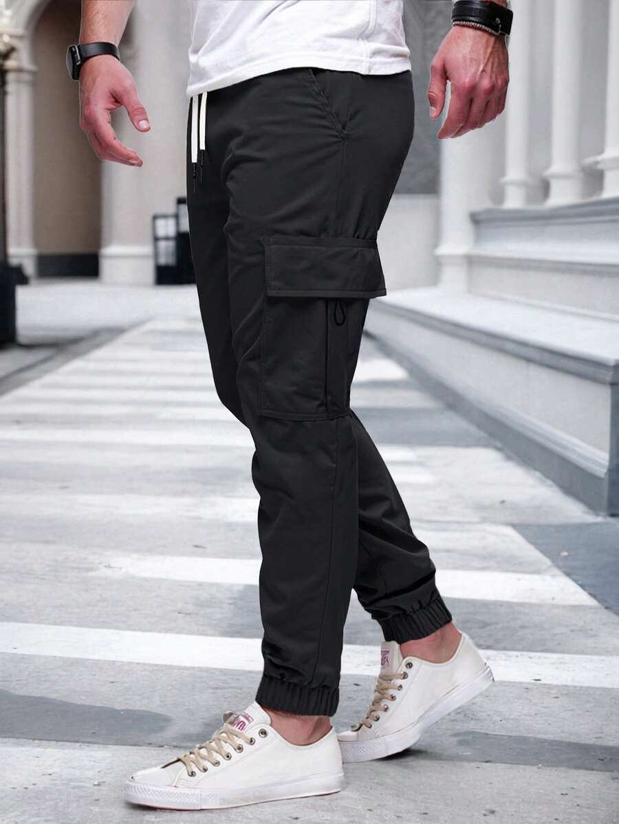 Muške ležerne cargo pantalone sa više džepova