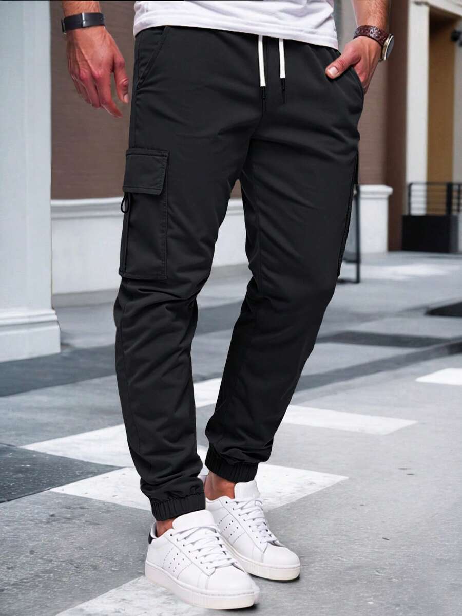 Muške ležerne cargo pantalone sa više džepova