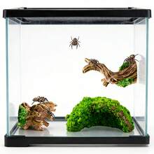 3pcs Artificial Hollow Tree Branch Climbing Habitat, Suitable For Reptiles - Multi-Layer Tree-Like Platform With Hiding Spots, Ideal For Jumping Spiders, Hermit Crabs And Other Crawling Animals, Provides Climbing And Resting Functions, Suitable For Reptile Tanks, Aquariums And Insect Habitats Decoration.