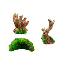 3pcs Artificial Hollow Tree Branch Climbing Habitat, Suitable For Reptiles - Multi-Layer Tree-Like Platform With Hiding Spots, Ideal For Jumping Spiders, Hermit Crabs And Other Crawling Animals, Provides Climbing And Resting Functions, Suitable For Reptile Tanks, Aquariums And Insect Habitats Decoration.