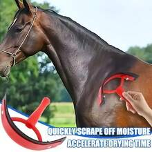 1Pc Horse Half-Moon Sweat Scraper. Designed For Gentle Care, Efficient Cleaning And Soothing Massage, Ideal For All Your Equestrian Needs.