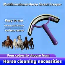 1Pc Horse Half-Moon Sweat Scraper. Designed For Gentle Care, Efficient Cleaning And Soothing Massage, Ideal For All Your Equestrian Needs.