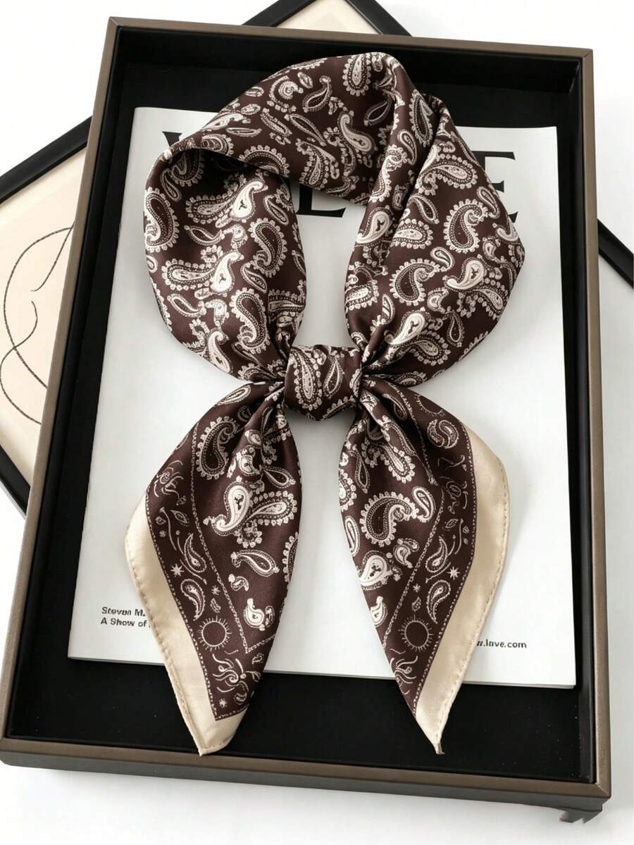 Ženska moderna svestrana marama šal sa printom, 27.6"X27.6", boho ležerni