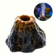 1PC Aquarium Volcano-Shaped Bubble Stone Decoration, Aquarium Bubble Diffuser With Bubble Stone, Volcano Bubble Maker, Fish Tank Landscape Decoration, Oxygen Pump Bubble Stone