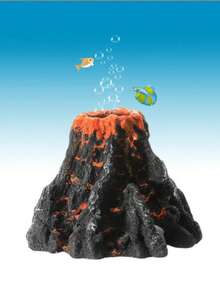 1PC Aquarium Volcano-Shaped Bubble Stone Decoration, Aquarium Bubble Diffuser With Bubble Stone, Volcano Bubble Maker, Fish Tank Landscape Decoration, Oxygen Pump Bubble Stone
