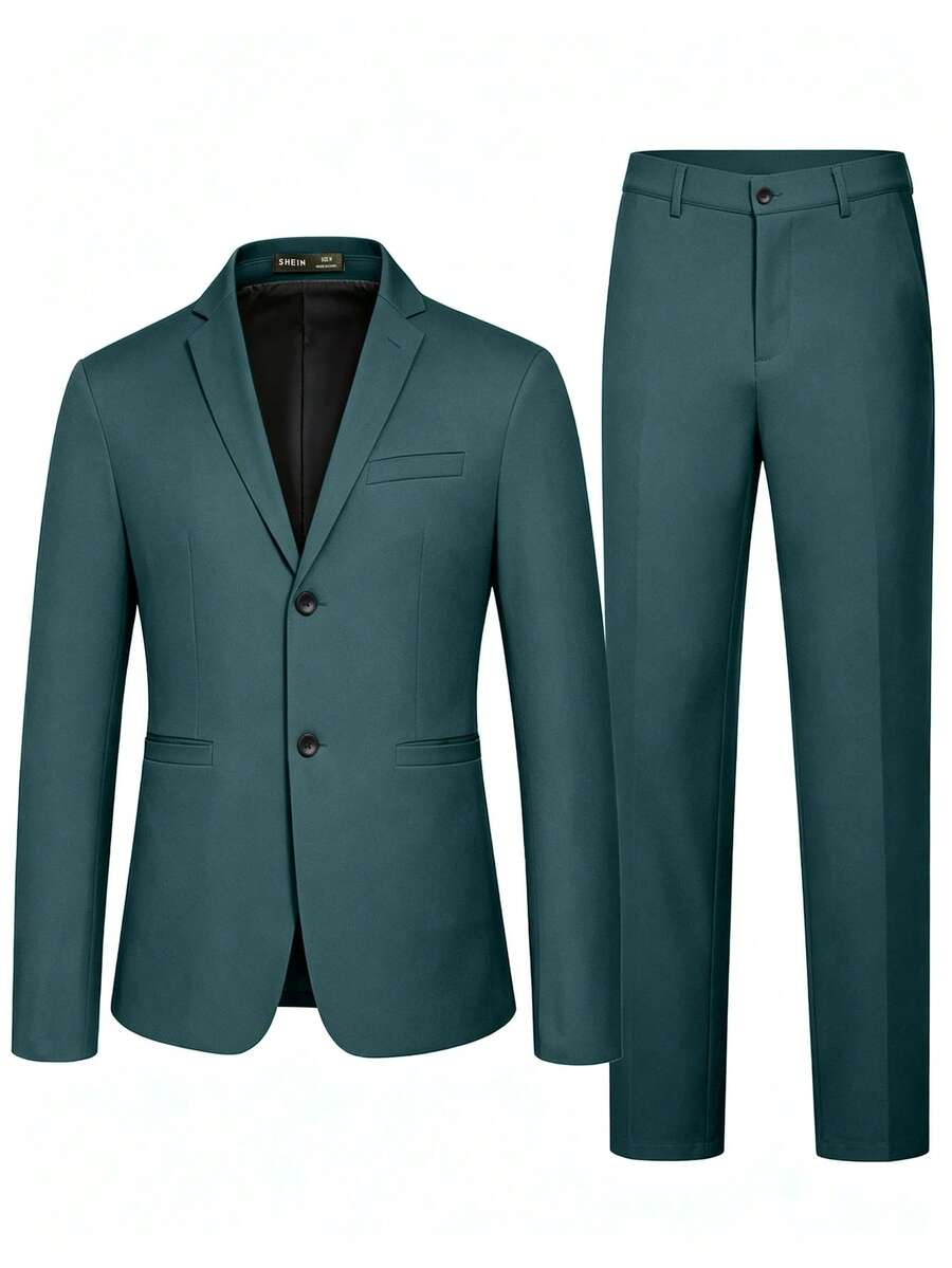 Muško odelo od 2 dela sa jednim dugmetom, slim fit, formalno