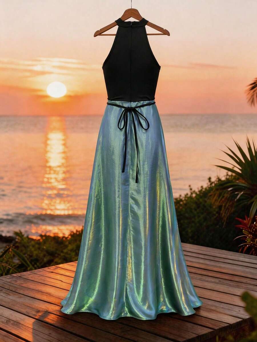 Ženska Elegantna Haljina Sa Isečenim Leđima
