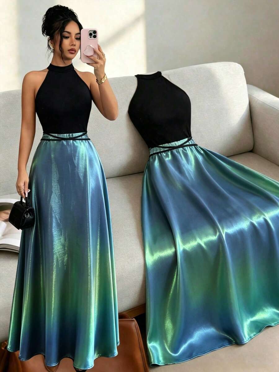 Ženska Elegantna Haljina Sa Isečenim Leđima