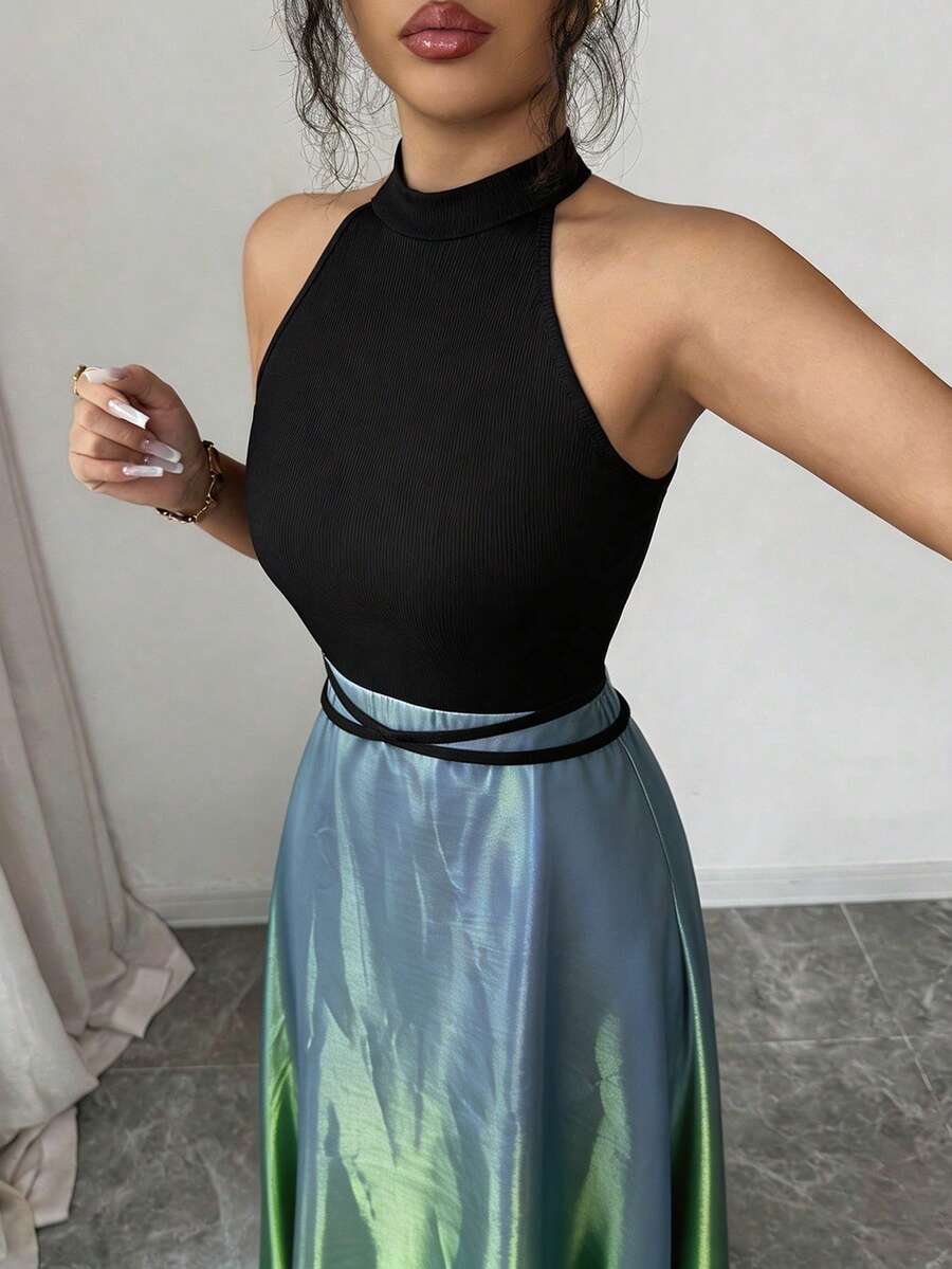 Ženska Elegantna Haljina Sa Isečenim Leđima