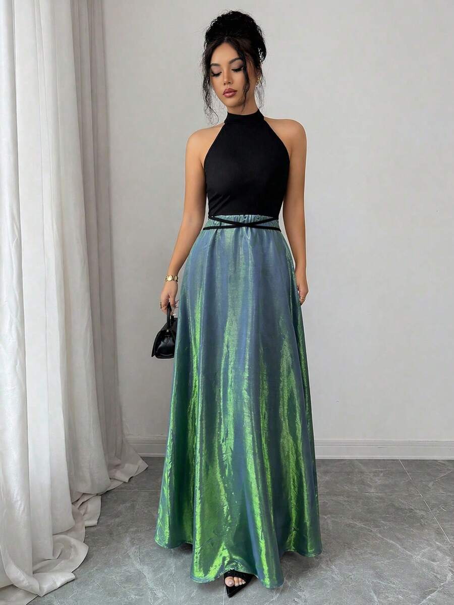 Ženska Elegantna Haljina Sa Isečenim Leđima