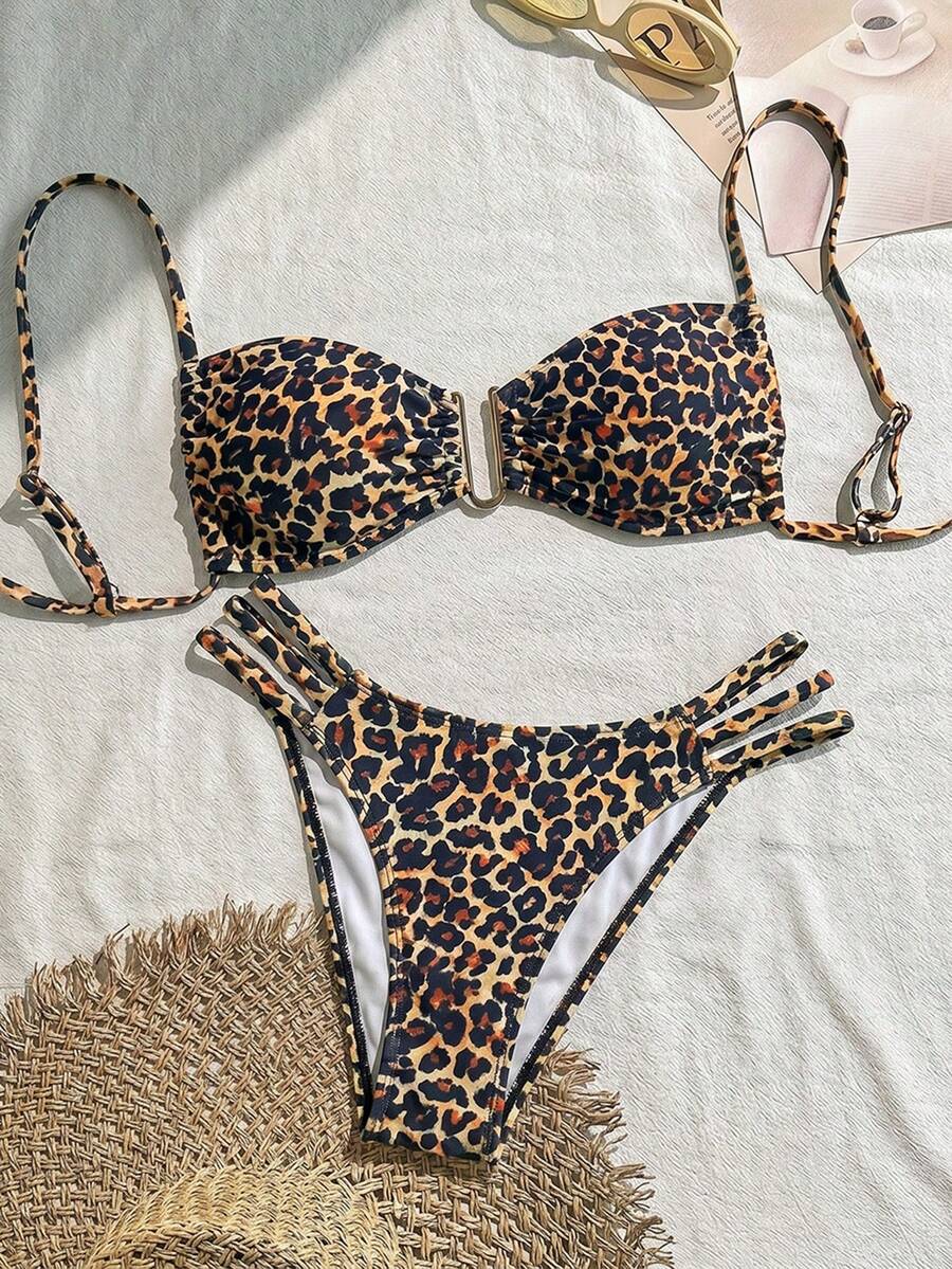 Jednobojni bikini set za žene
