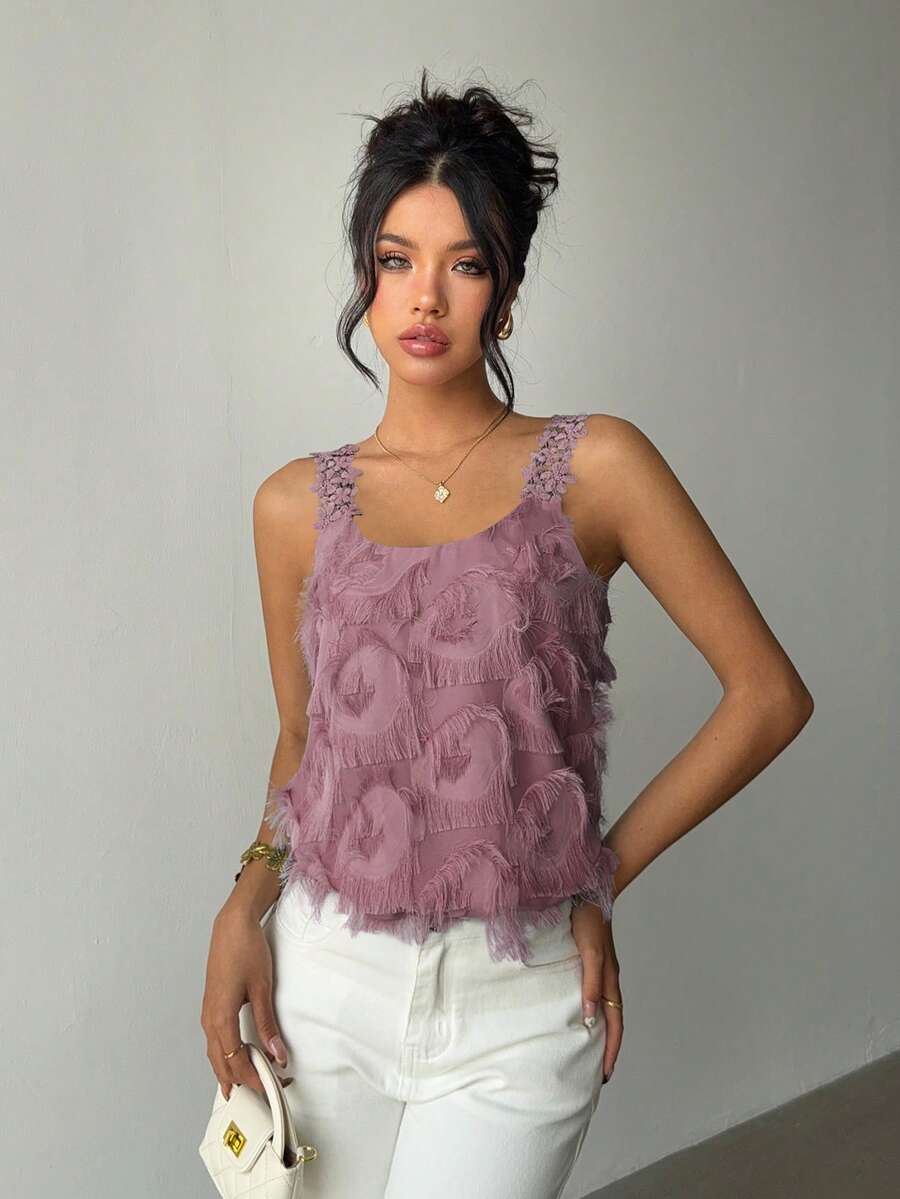 Ženska Elegantna Casual Čipkana Majica