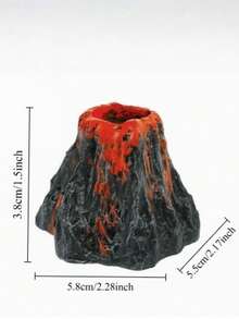 1PC Aquarium Volcano-Shaped Bubble Stone Decoration, Aquarium Bubble Diffuser With Bubble Stone, Volcano Bubble Maker, Fish Tank Landscape Decoration, Oxygen Pump Bubble Stone