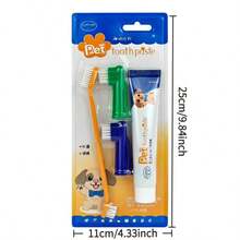 3-In-1 Premium Upgraded Pet Oral Care Set | Spray + Toothbrush + Silicone Finger Brush, Convenient Brushing, Deep Cleaning, All-In-One Oral Care, Pet Toothbrush, Pet Toothpaste, Pet Oral Spray, Pet Supplies, Cat Supplies, Dog Supplies, Pet Dental Care Products
