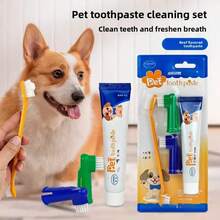 3-In-1 Premium Upgraded Pet Oral Care Set | Spray + Toothbrush + Silicone Finger Brush, Convenient Brushing, Deep Cleaning, All-In-One Oral Care, Pet Toothbrush, Pet Toothpaste, Pet Oral Spray, Pet Supplies, Cat Supplies, Dog Supplies, Pet Dental Care Products