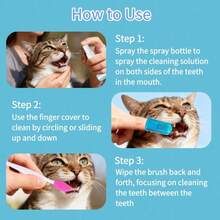 3-In-1 Premium Upgraded Pet Oral Care Set | Spray + Toothbrush + Silicone Finger Brush, Convenient Brushing, Deep Cleaning, All-In-One Oral Care, Pet Toothbrush, Pet Toothpaste, Pet Oral Spray, Pet Supplies, Cat Supplies, Dog Supplies, Pet Dental Care Products