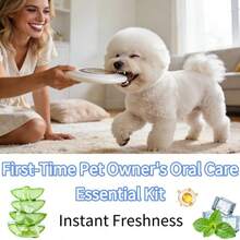 3-In-1 Premium Upgraded Pet Oral Care Set | Spray + Toothbrush + Silicone Finger Brush, Convenient Brushing, Deep Cleaning, All-In-One Oral Care, Pet Toothbrush, Pet Toothpaste, Pet Oral Spray, Pet Supplies, Cat Supplies, Dog Supplies, Pet Dental Care Products