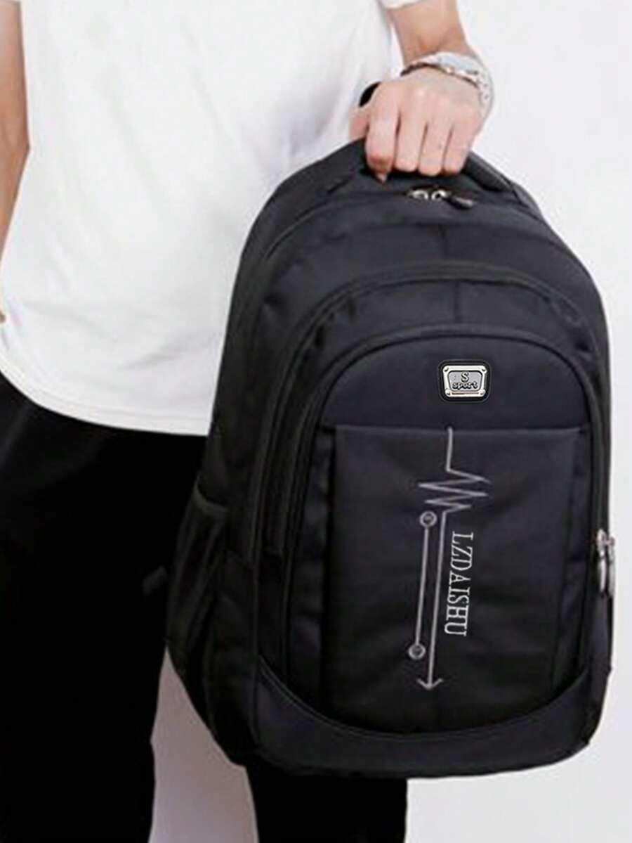 Muški crni vodootporni laptop ranac, veliki kapacitet, ležeran