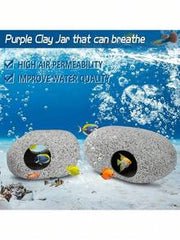 1pc Aquarium Decoration Cave, Fish Tank Accessories, Rock Decor For Shrimp, Cichlid, Hiding Place For Small Fish, Shelter Stone House
