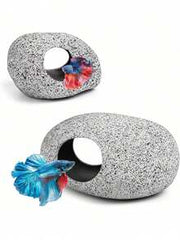 1pc Aquarium Decoration Cave, Fish Tank Accessories, Rock Decor For Shrimp, Cichlid, Hiding Place For Small Fish, Shelter Stone House