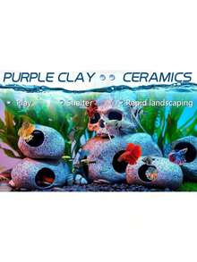 1pc Aquarium Decoration Cave, Fish Tank Accessories, Rock Decor For Shrimp, Cichlid, Hiding Place For Small Fish, Shelter Stone House
