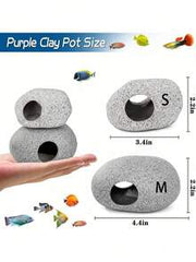 1pc Aquarium Decoration Cave, Fish Tank Accessories, Rock Decor For Shrimp, Cichlid, Hiding Place For Small Fish, Shelter Stone House