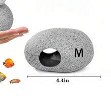 1pc Aquarium Decoration Cave, Fish Tank Accessories, Rock Decor For Shrimp, Cichlid, Hiding Place For Small Fish, Shelter Stone House