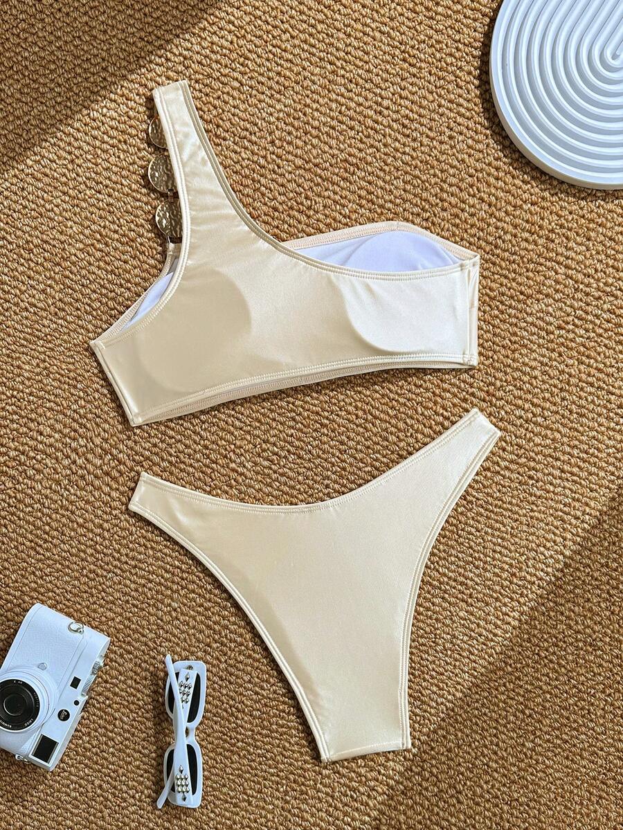 Elegantan Asimetričan  Jednobojni  Bikini