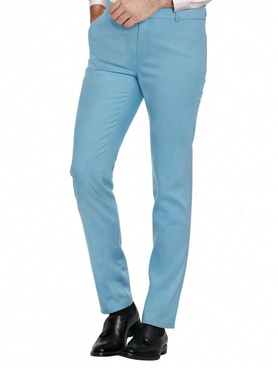 Muški poslovni komplet od 3 dela, uključuje sako, prsluk i pantalone, jednobojni, slim fit