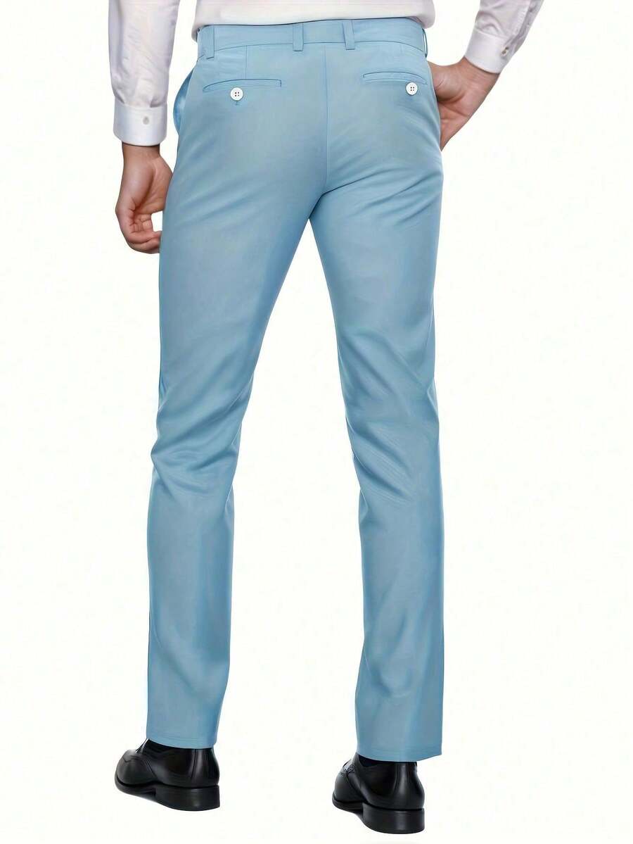 Muški poslovni komplet od 3 dela, uključuje sako, prsluk i pantalone, jednobojni, slim fit